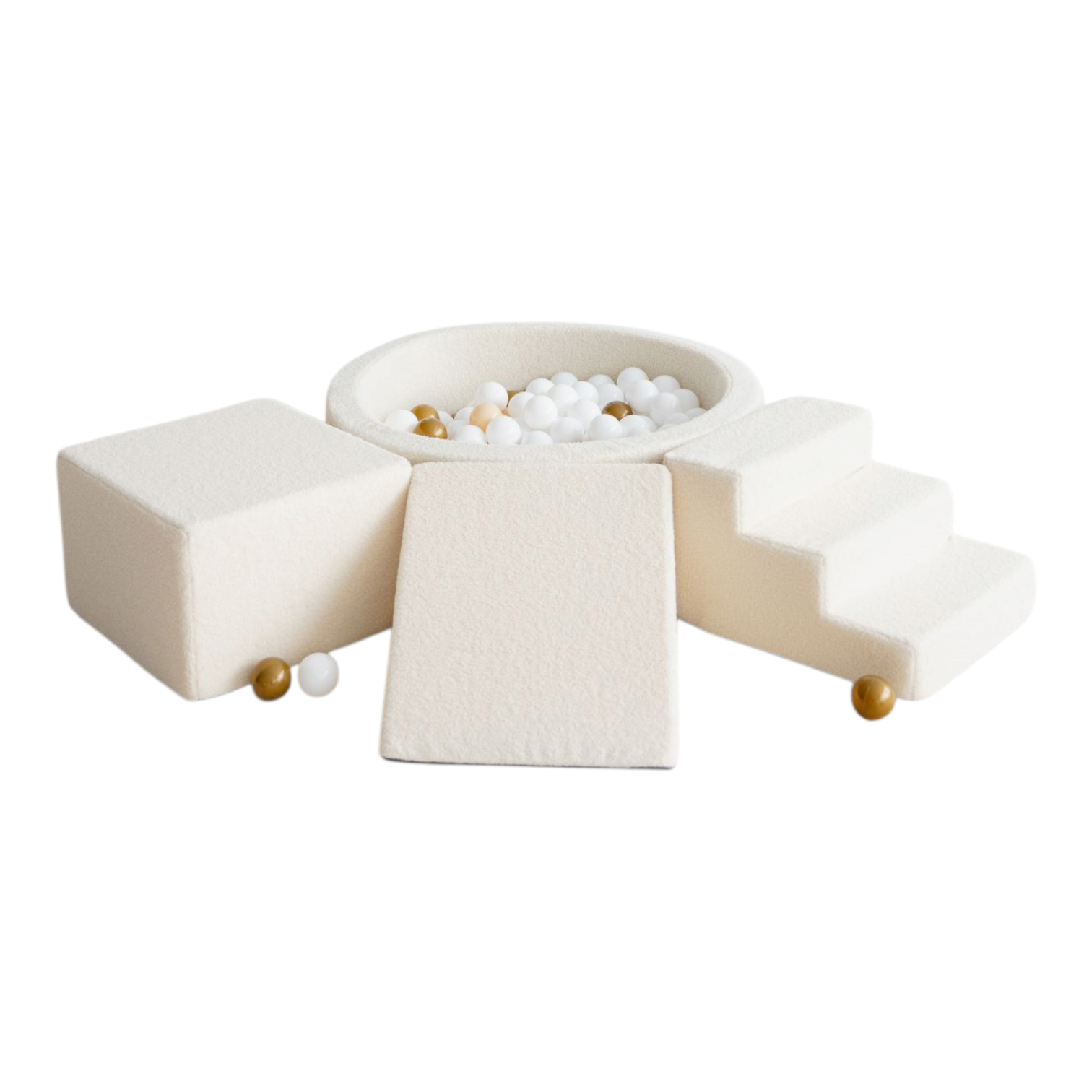 3dílná pěnová hrací sada Bouclé s bazénkem a 200 míčky