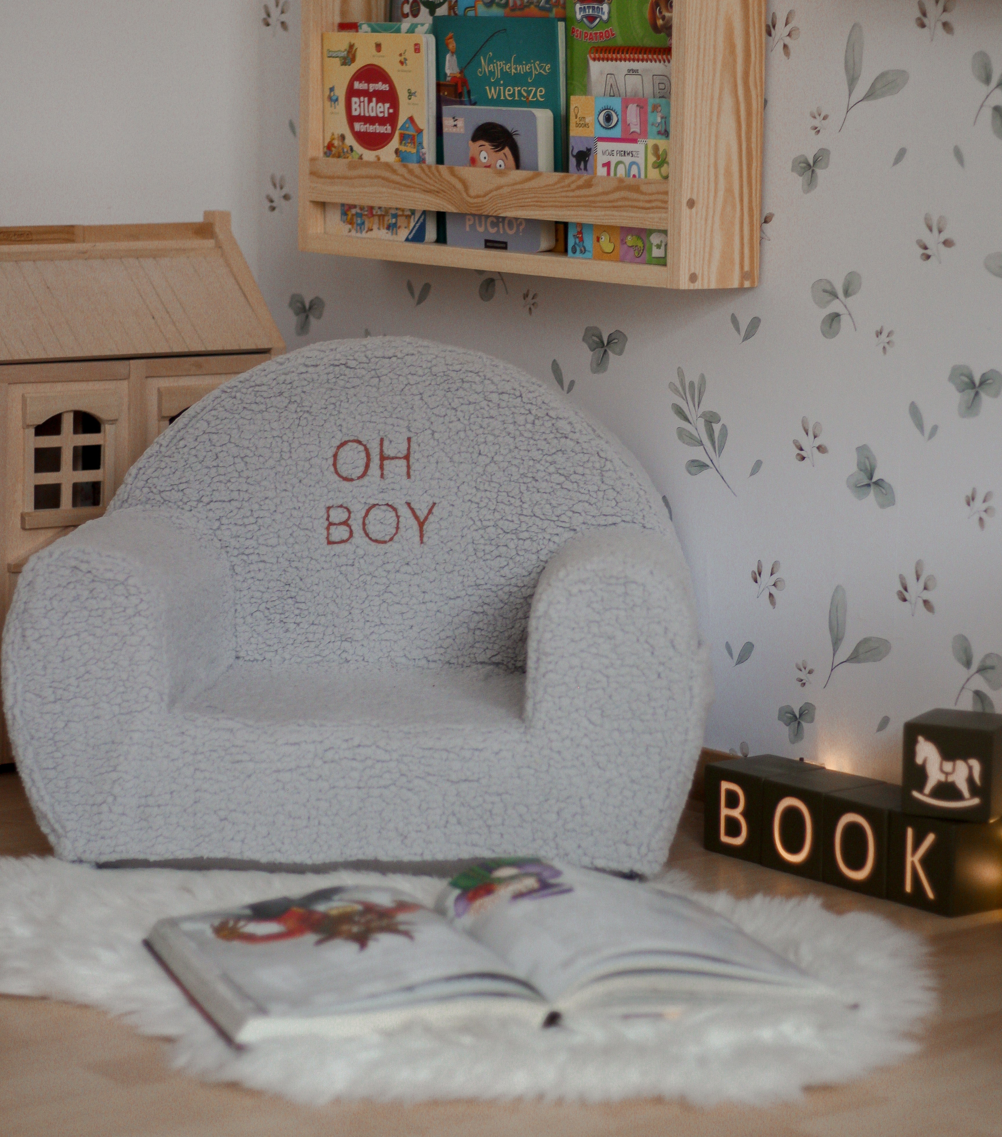 Náhradní potah na dětské křesílko - Plyšový (3 barvy)