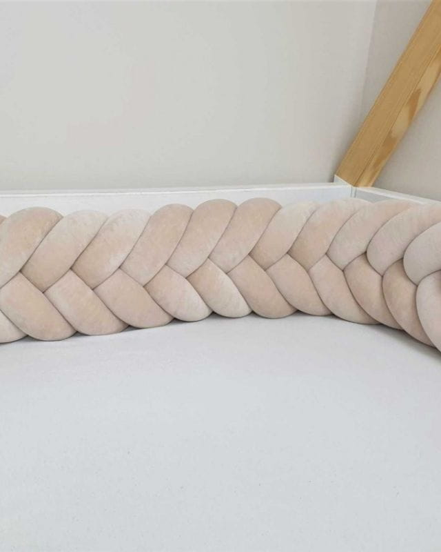 Mantinel do postýlky - Rybí cop - Béžový (120-400 cm)