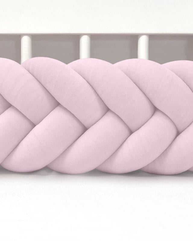 Mantinel do postýlky - Rybí cop - Pudrově růžový (120-400 cm)