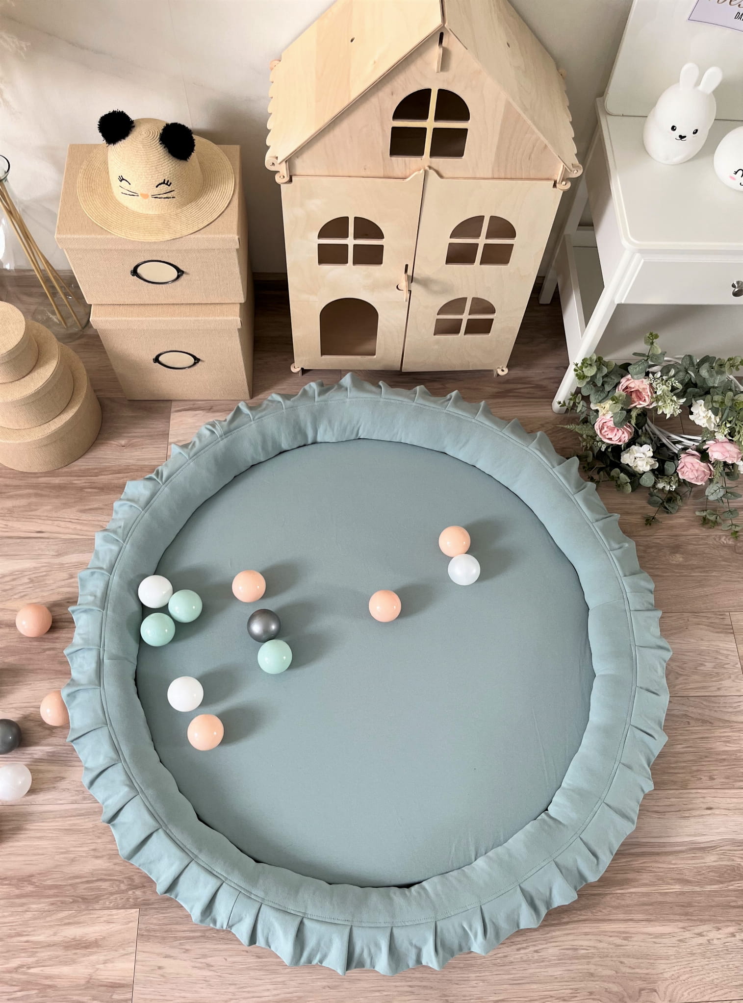 Bavlněné dětské hnízdečko / hrací podložka (6 barev)