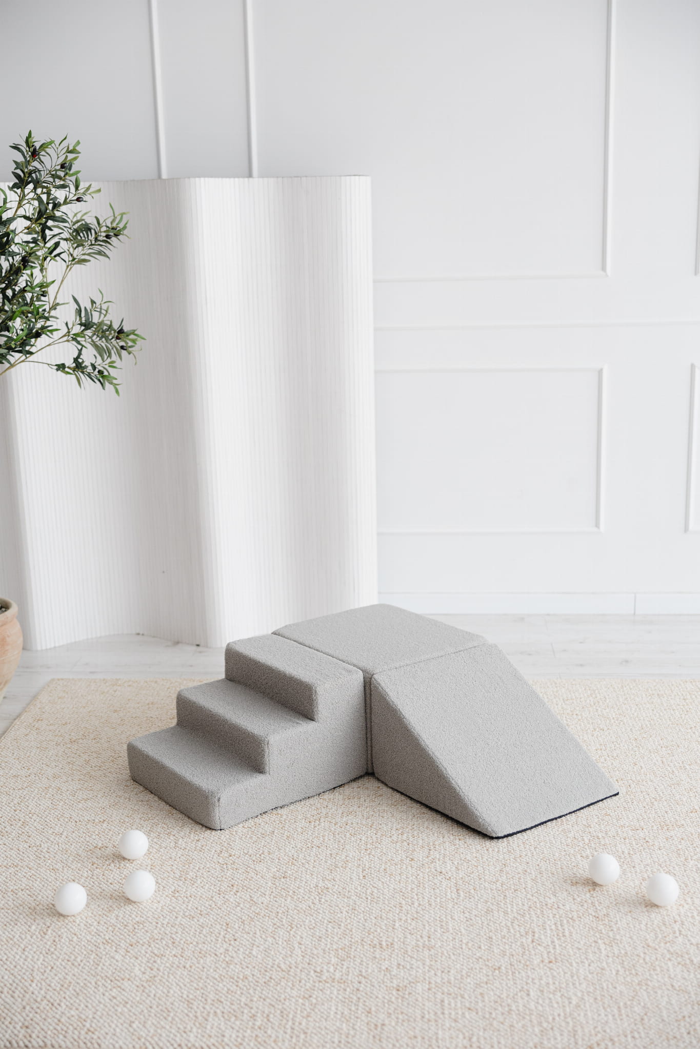 3dílná sada měkkých hracích podložek z pěny Bouclé (4 barvy)