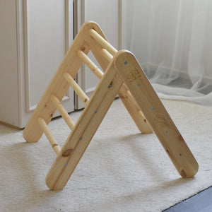 Ladder with a Slide-Climbing Wall - Natural Wood