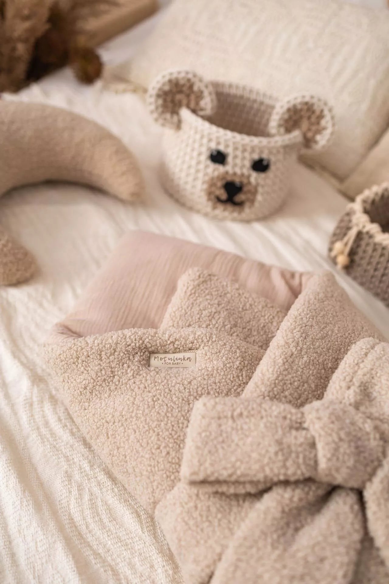 Zavinovačka pro novorozence - Bouclé & bavlněný mušelín (4 barvy)