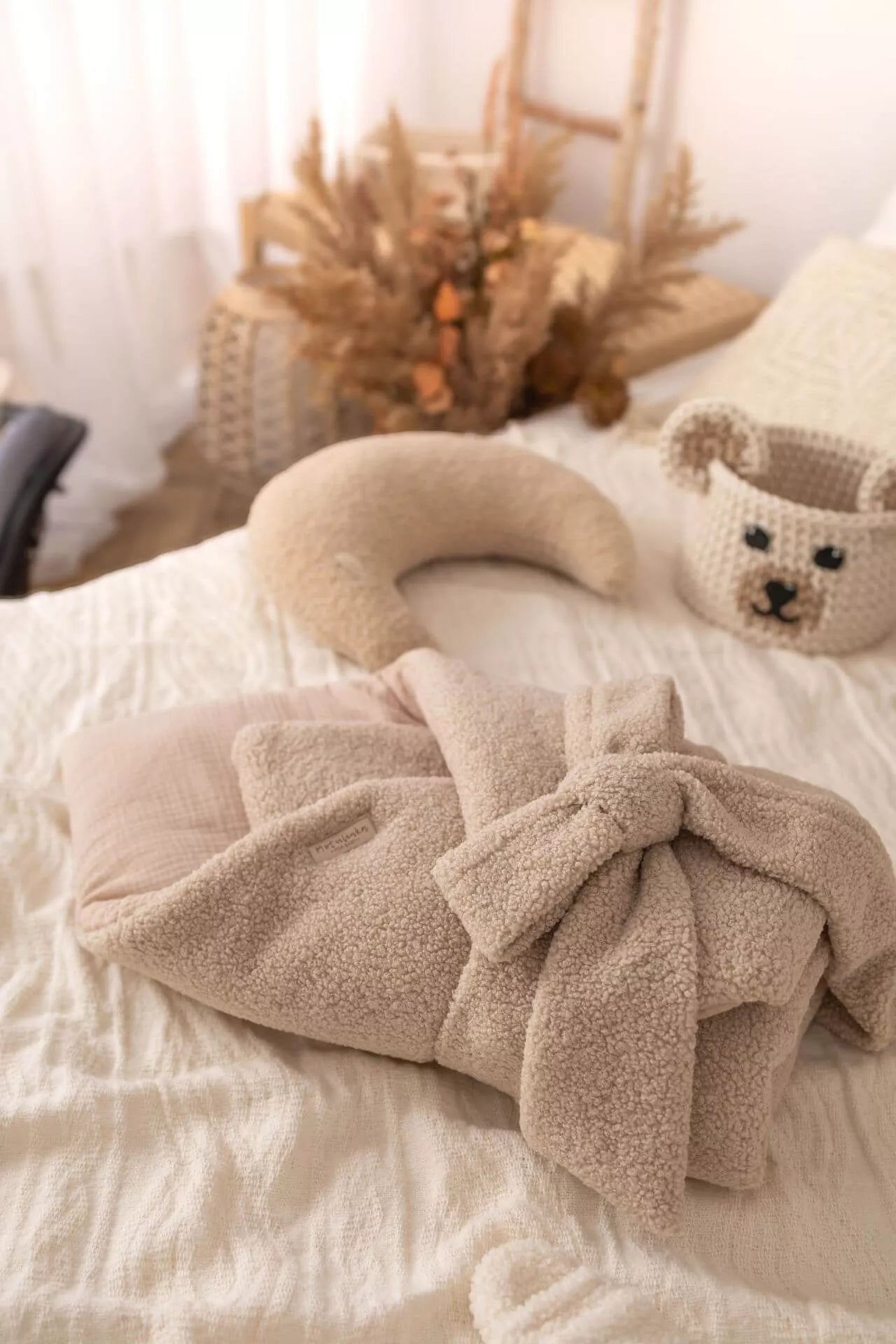 Zavinovačka pro novorozence - Bouclé & bavlněný mušelín (4 barvy)