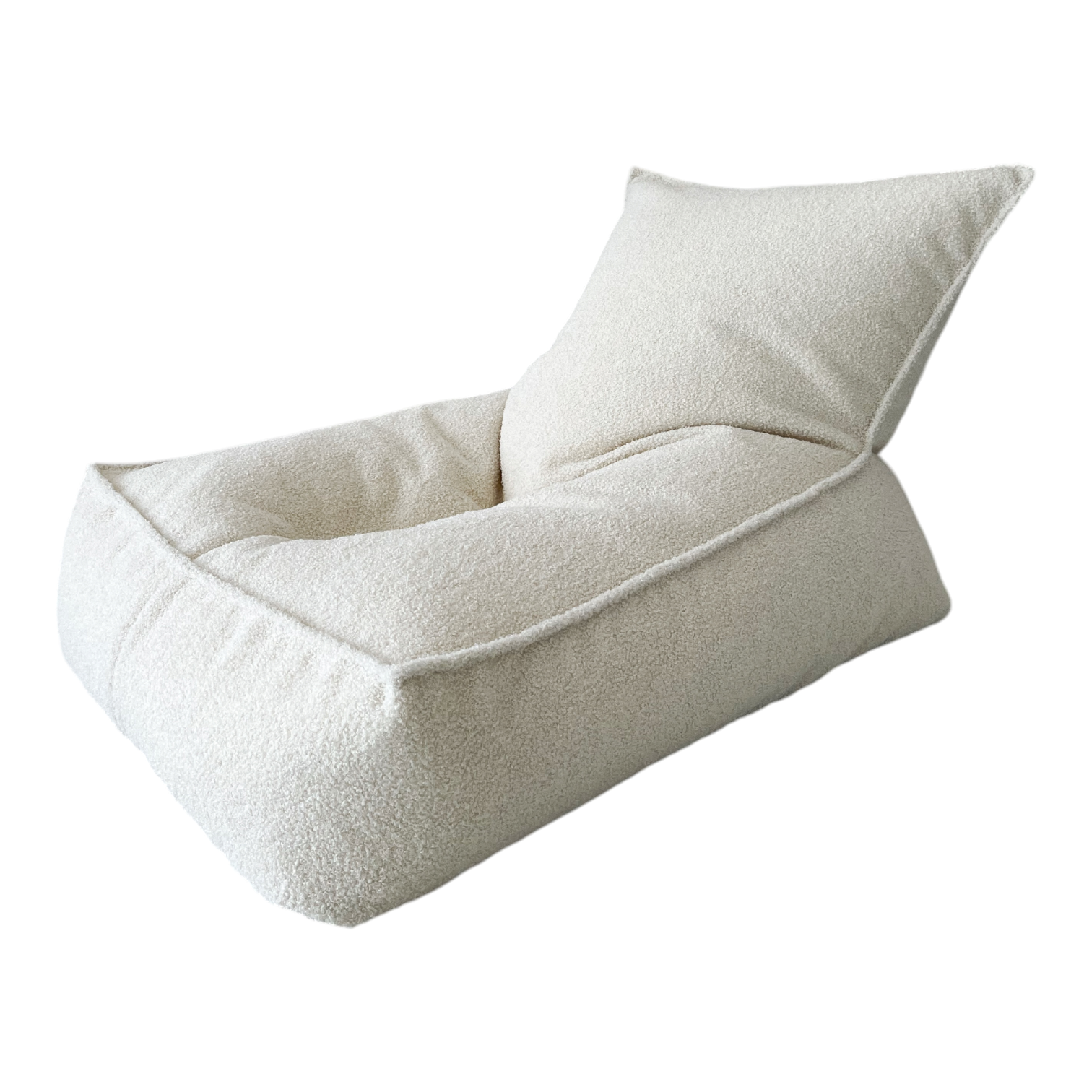 Dětský plyšový sedací vak – puf Bouclé (4 barvy)