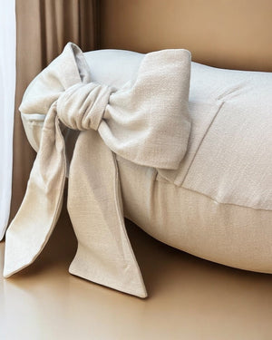 Soft Linen Nursing Pillow Beige