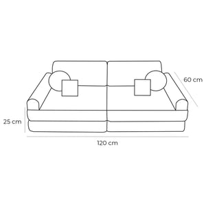 Indoor/Outdoor Outzy Pocket Sofa For Children - Oat Blush Beige