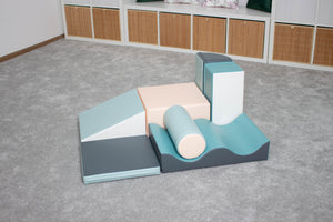 Soft Play 7 Foam Block Set - Light Pastel Discoverer
