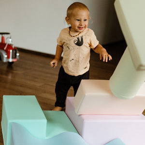 Soft Play 6 Foam Block Set - Light Pastel Explorer