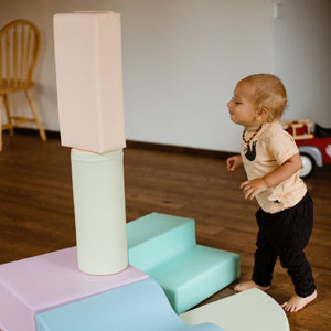 Soft Play 6 Foam Block Set - Light Pastel Explorer