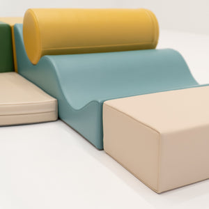 Soft Play 6 Foam Block Set - Pastel Turquoise Explorer