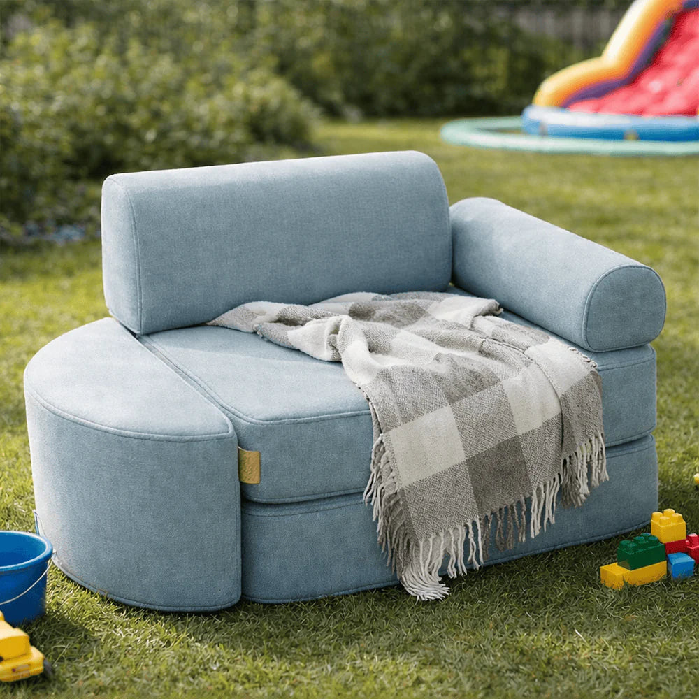 Rozkládací Dětská Pohovka Play Sofa Outzy – Cloudberry Sky Blue (malá)