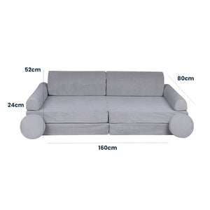 MeowBaby® Large Slimcord Premium Sofa - Gray
