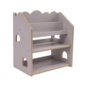 MeowBaby Montessori MDF House Bookcase - Grey