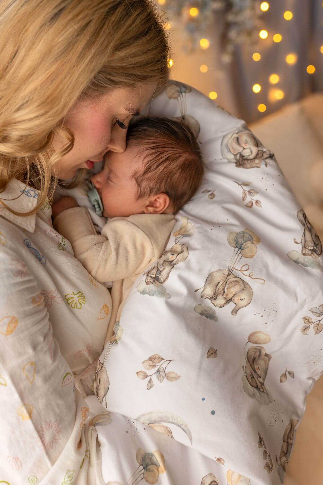 Dětské povlečení z prémiové bavlny - Sloníci