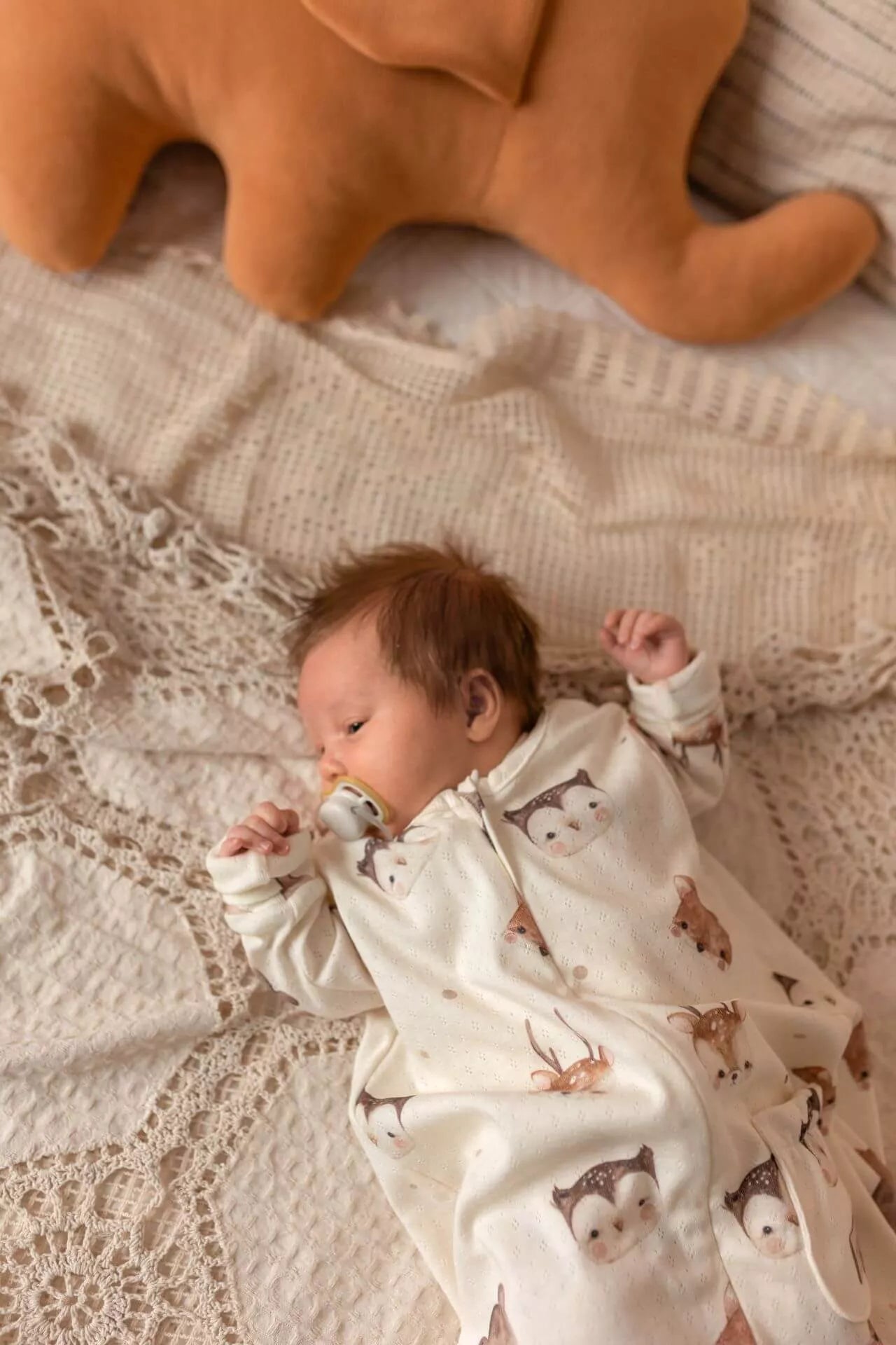 Lehký dětský spací pytel – Forest Friends (0–6 měsíců)