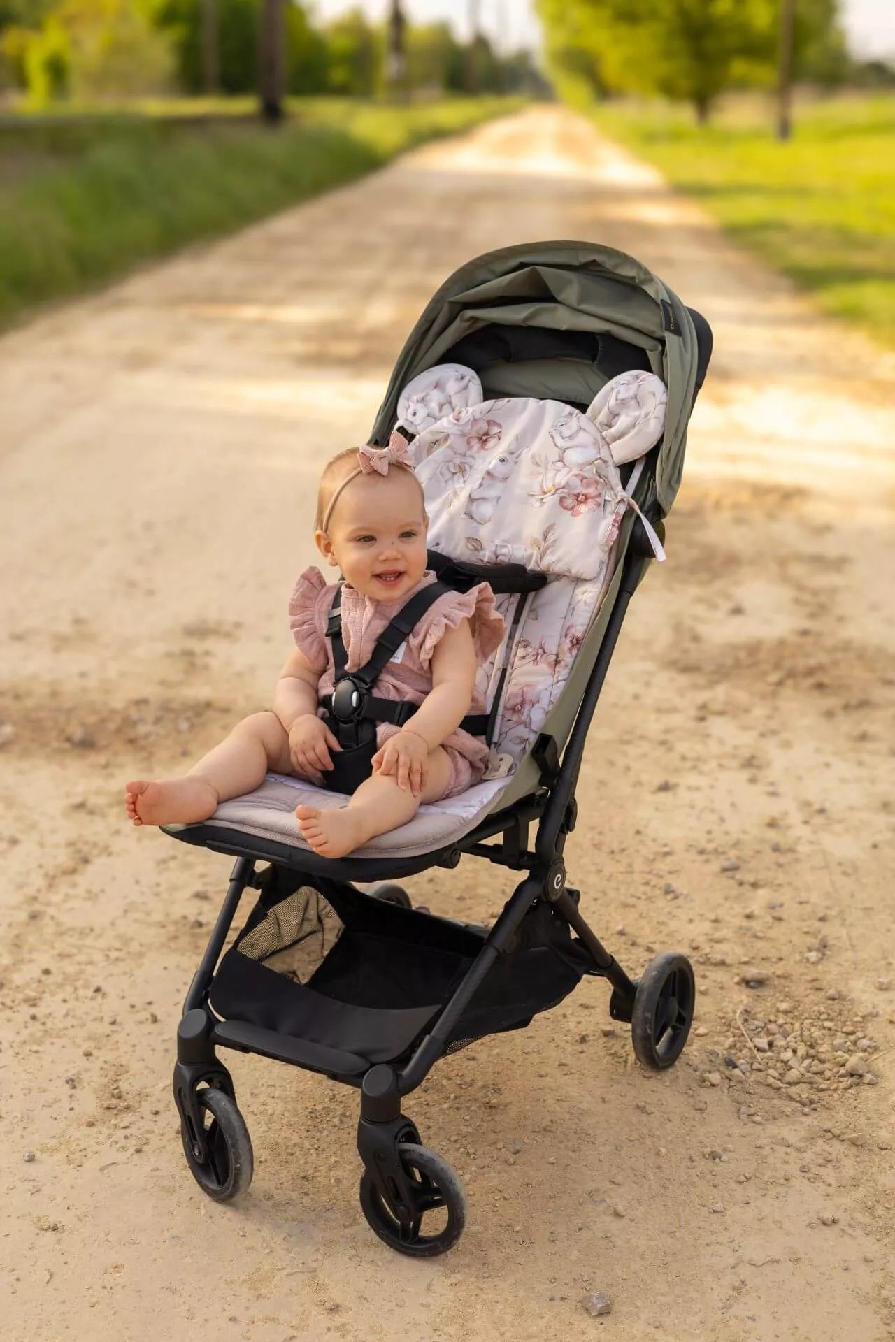 Univerzální vložka do kočárku s polštářkem - Pastelová Louka