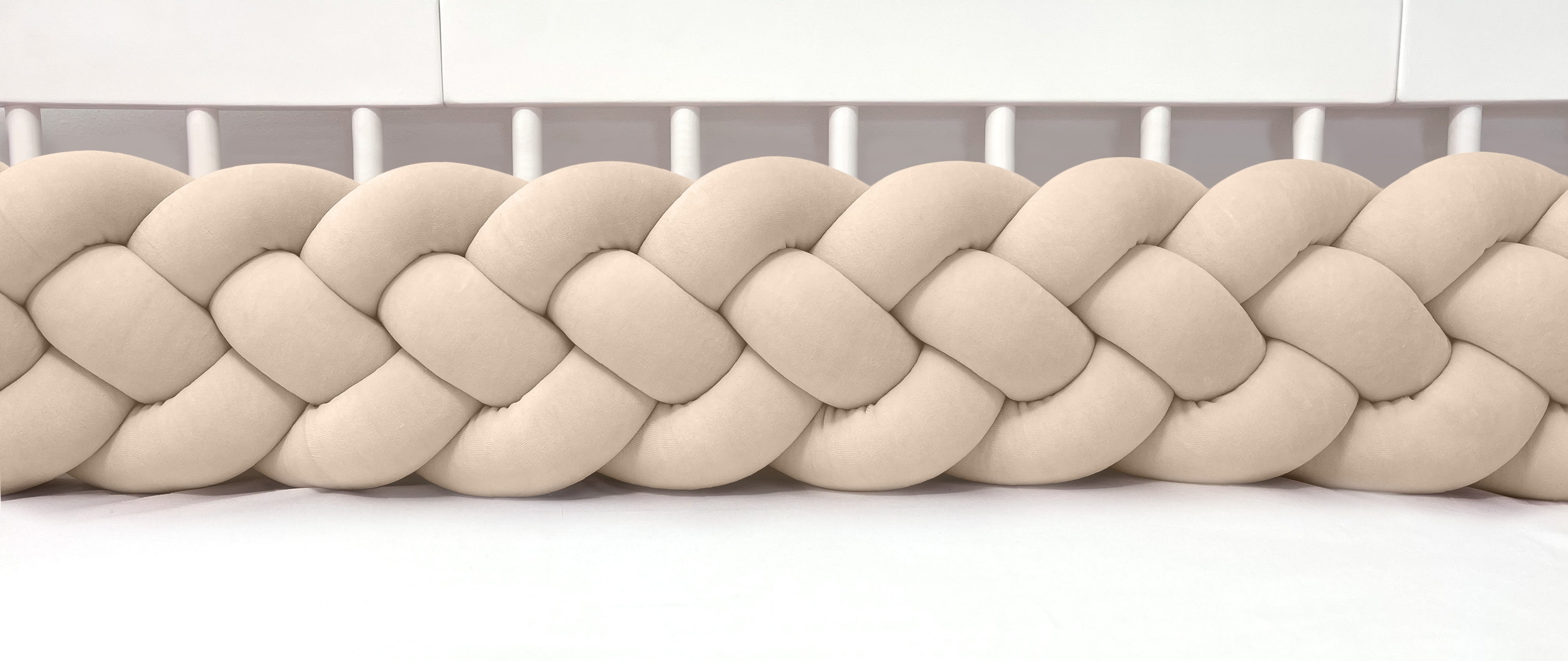 Mantinely do postýlky – Pletený cop 4-pramenný