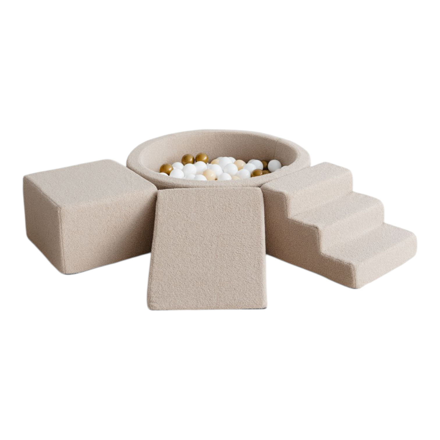 3dílná pěnová hrací sada Bouclé s bazénkem a 200 míčky