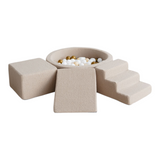 3dílná pěnová hrací sada Bouclé s bazénkem a 200 míčky