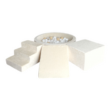 3dílná sametová pěnová hrací sada s bazénkem a 200 míčky (4 barvy)