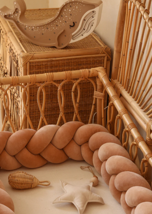 Caramel breathable cot bed bumper