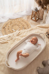 Crochet changing basket cream