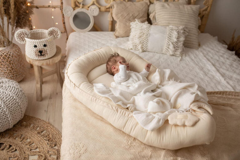 Light Organic Muslin Baby Blanket – cream 5