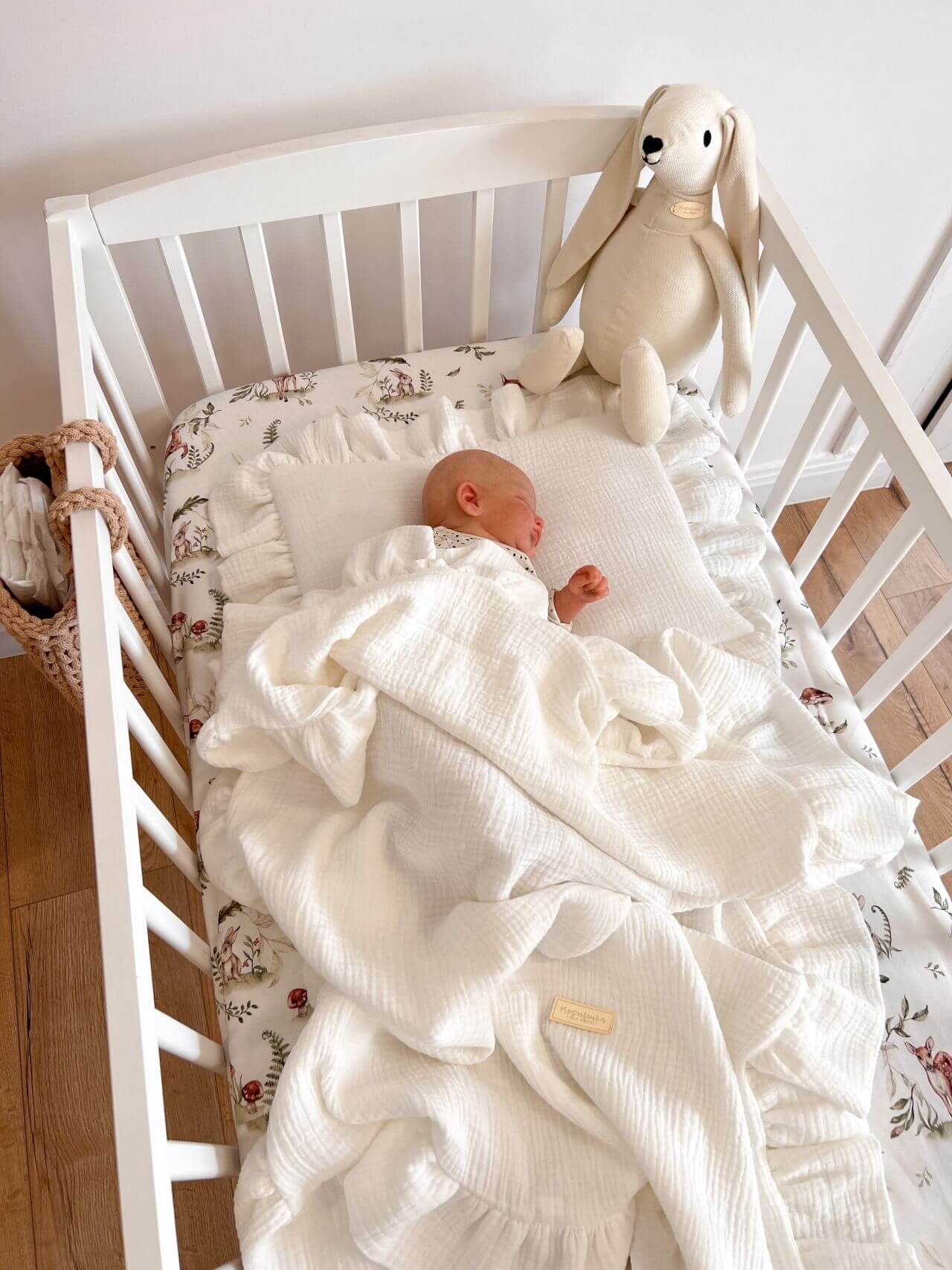 Light Organic Muslin Baby Blanket – cream 7