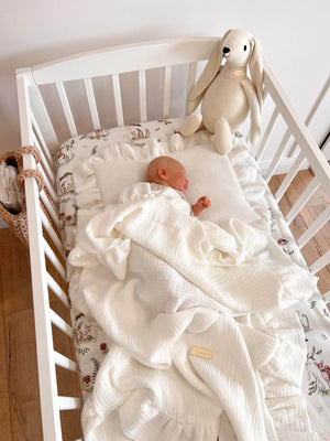 Light Organic Muslin Baby Blanket – cream 7