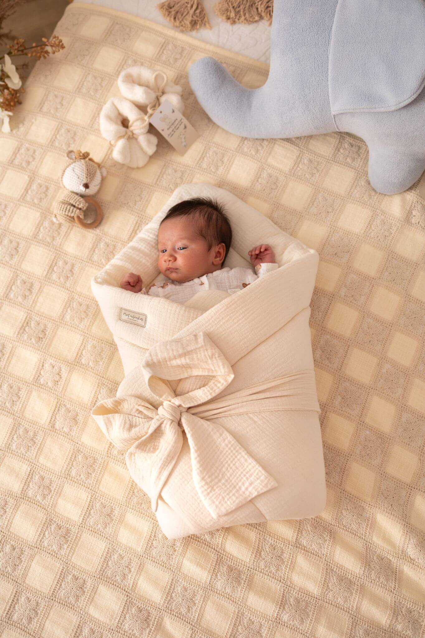 Zavinovačka pro novorozence - 100% mušelínová bavlna