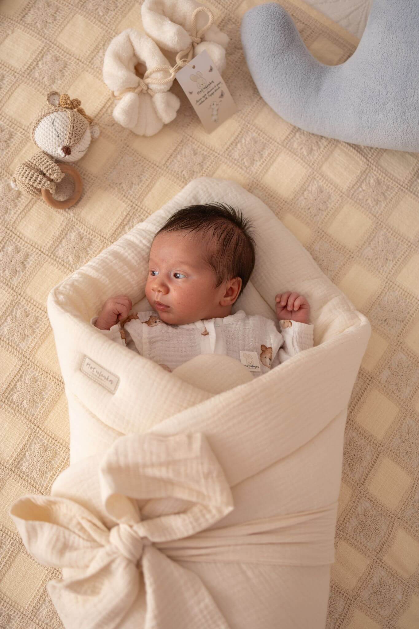 Zavinovačka pro novorozence - 100% mušelínová bavlna