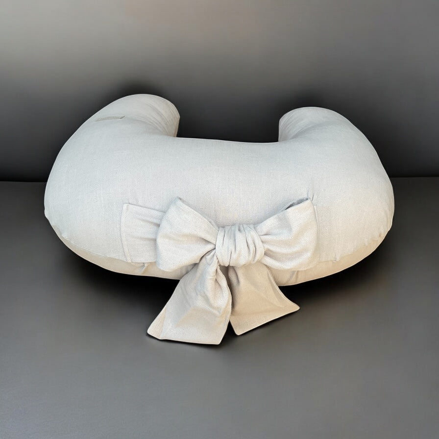 Soft Linen Nursing Pillow Beige 1