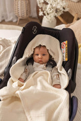 Letní zavinovací deka do autosedačky – 4vrstvá mušelínová bavlna (5 barev)