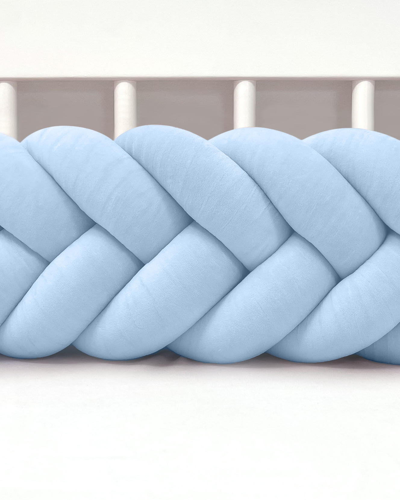 Mantinel do postýlky - Rybí cop - Světle modrý (120-400 cm)