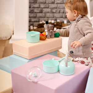 Soft Play 5 Foam Block Set - Light Pastel Corner Climber