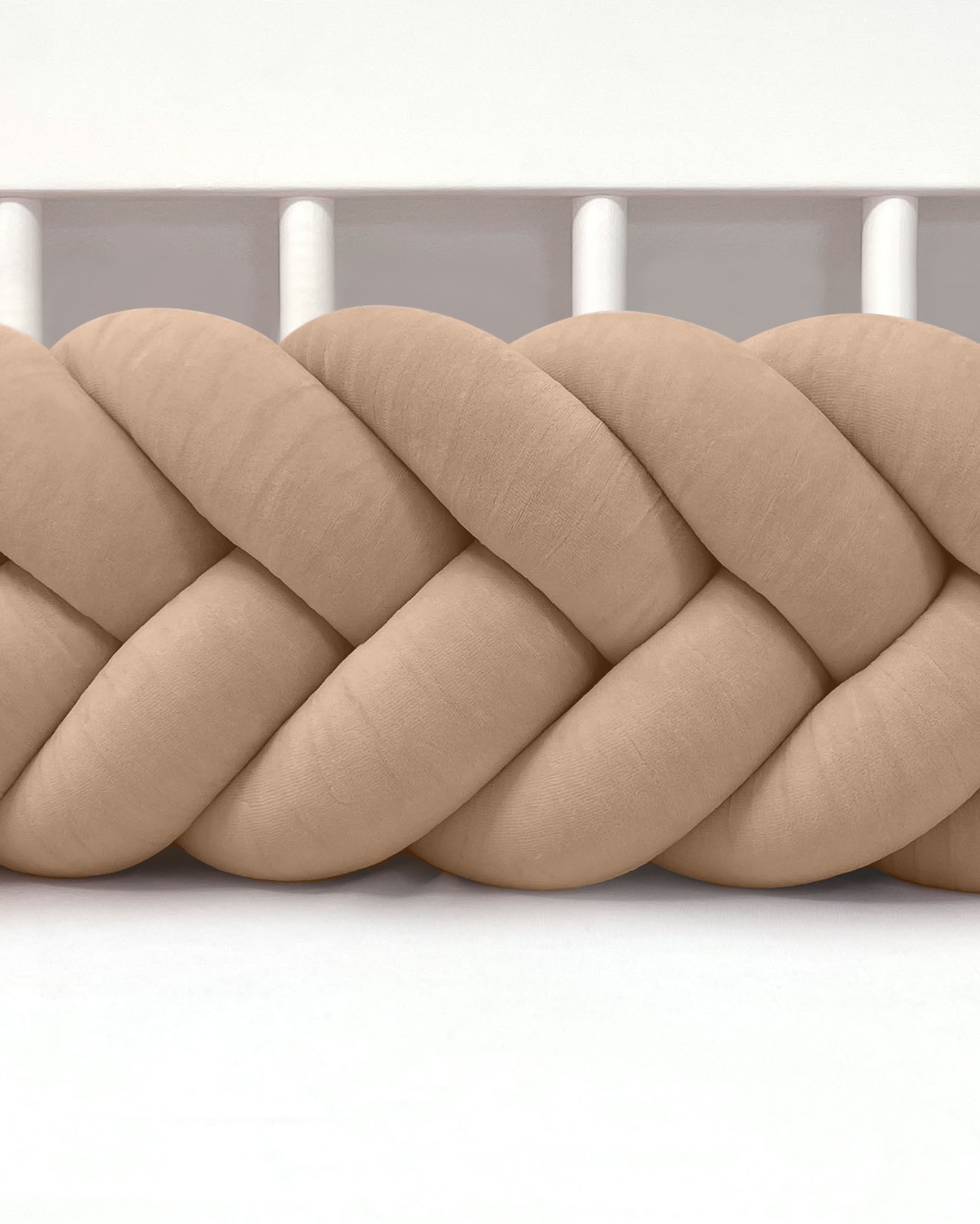 Mantinel do postýlky - Rybí cop - Karamelový (120-400 cm)