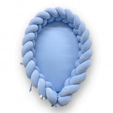 Sametové pletené hnízdo pro miminko z bavlněného veluru (6 barev)