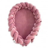 Sametové pletené hnízdo pro miminko z bavlněného veluru (6 barev)