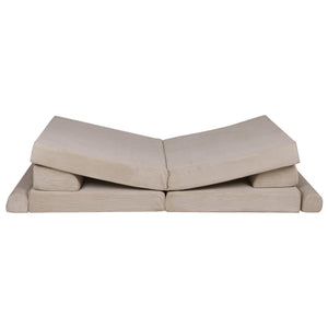 MeowBaby® Large Slimcord Premium Sofa - Ecru