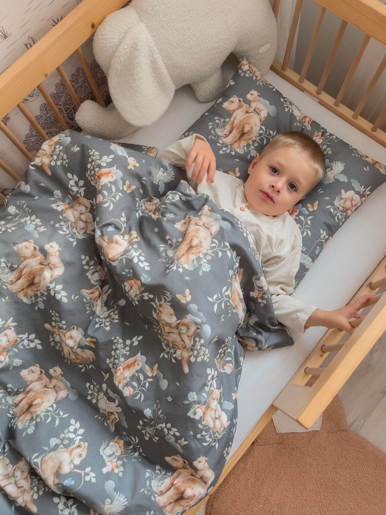 Dětská ložní souprava s výplní z prémiové bavlny - Medvídci