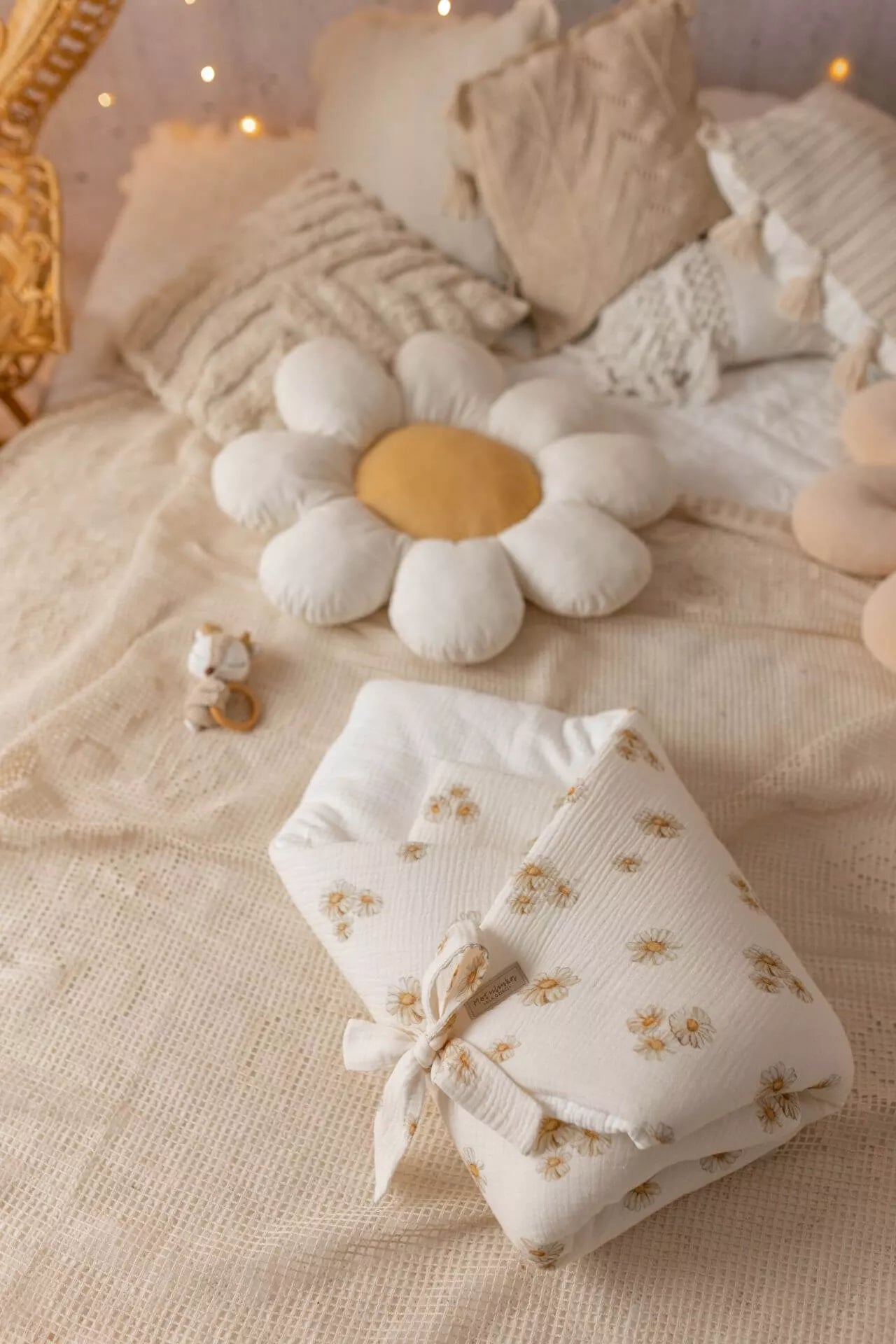 Zavinovačka pro novorozence – 100% mušelínová bavlna – Sedmikrásky